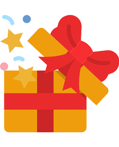 image of a casino themed bonus gift box