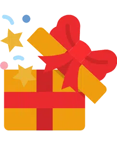 image of a casino themed bonus gift box