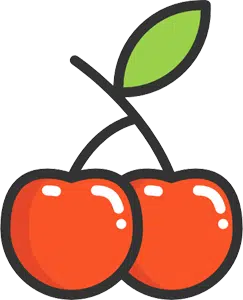 icon of a casino themed cherry