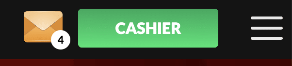 Cashier button on the Palace of Chance Casino