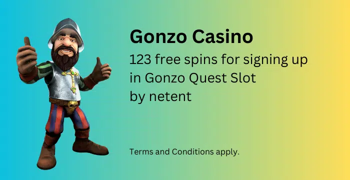 Gonzo Casino: 123 Free Spins No Deposit Bonus