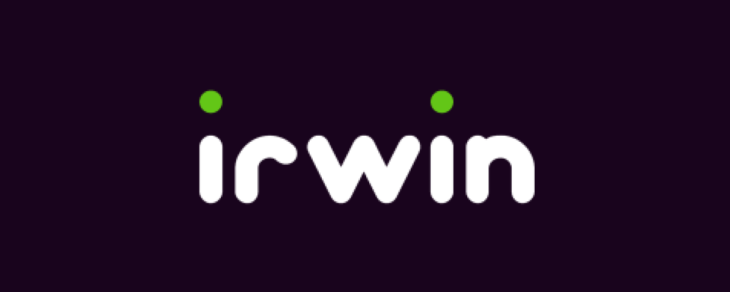 Irwin Casino Logo on a dark background