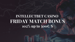 IntellectBet Casino Friday Match Bonus Thumbnail with Text