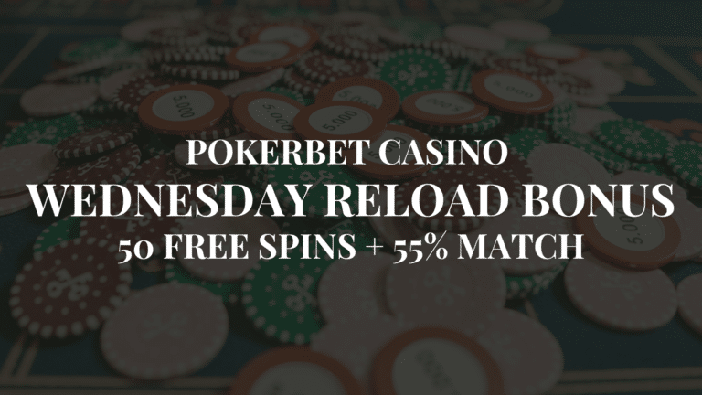 PokerBet Casino 50 Free Spins + 55% up to 200 $/€ Match Bonus in June 2026