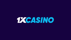 1xcasino logo on a dark background - high resolution image