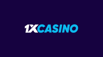 1xcasino logo on a dark background - high resolution image