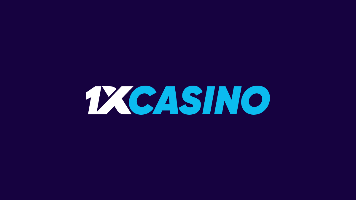 1xcasino logo on a dark background - high resolution image