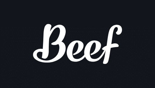Beef Casino Logo, dark background
