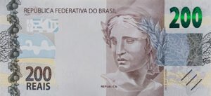 Brazilian 200 real banknote, illustrating Brazil's ban on credit-funded betting deposits